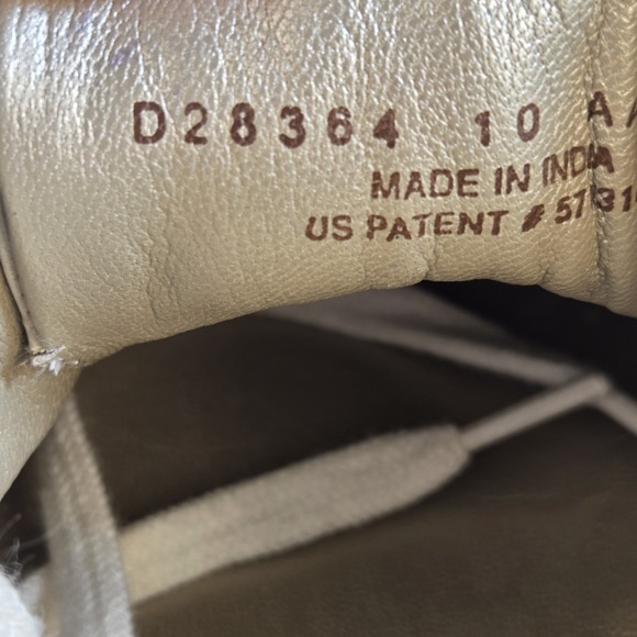 Cole Haan Oxford Sneakers Leather Woven Metallic Beige Women's 10 AA - Picture 11 of 13